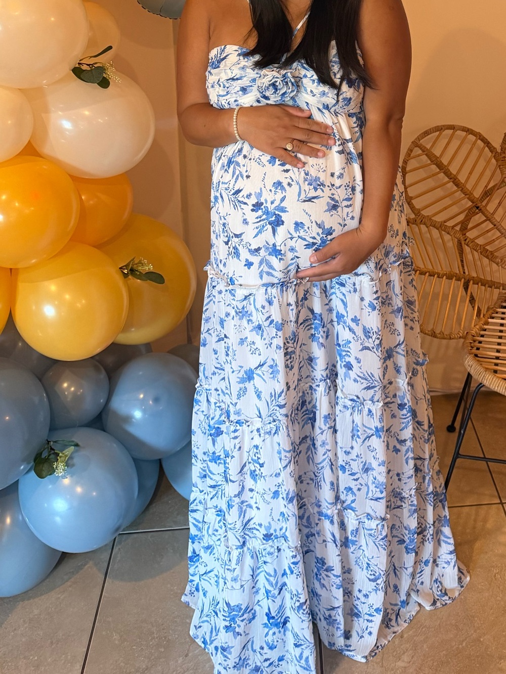Floral maternity dress